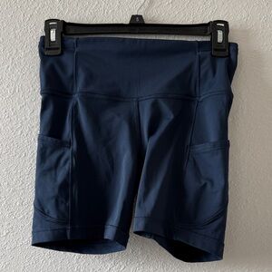 Navy lululemon biker Shorts